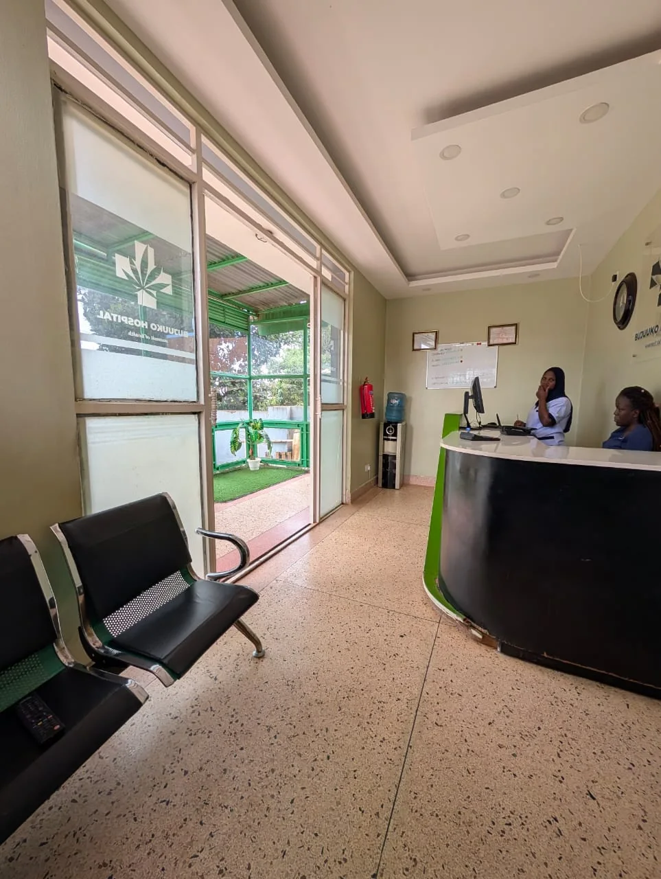 Reception area at Bujuuko Hospital